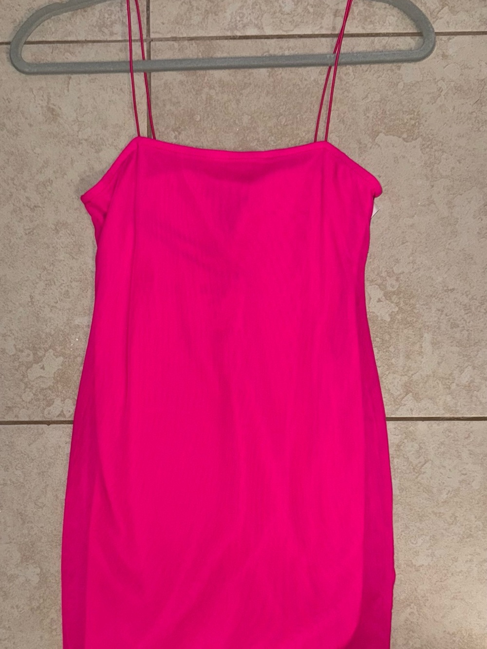 Forever 21 Hot Pink Double-Spaghetti Slip Dress